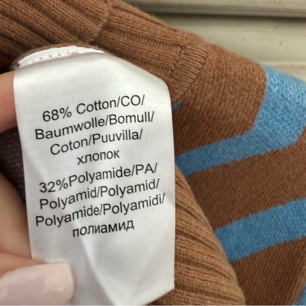 Psychedelic Brown Turtleneck Sweater Small - Picture 6 of 6